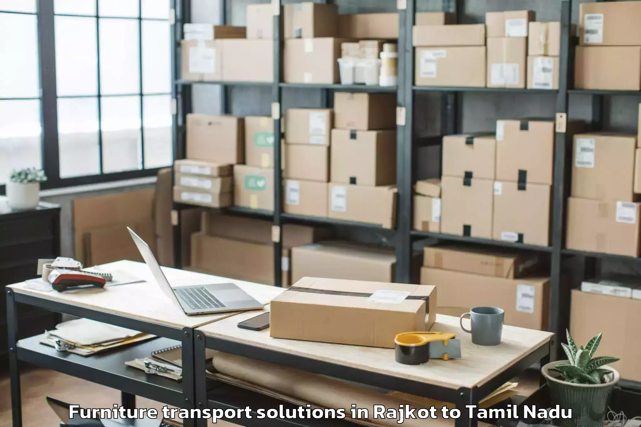 Trusted Rajkot to Coimbatore South Furniture Transport Solutions